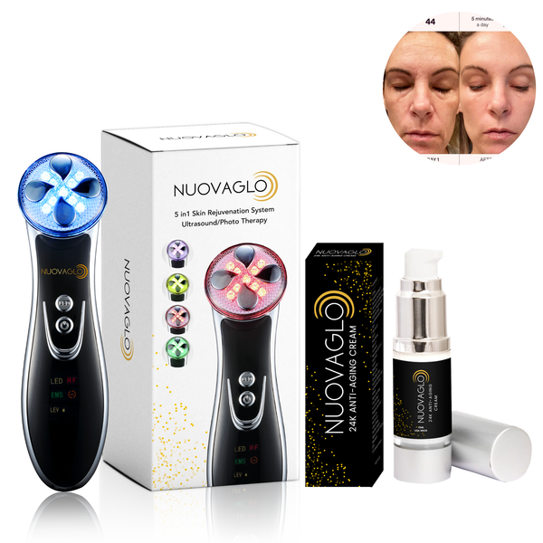 NUOVAGLO™ 24K Anti Aging Light Therapy System and 24K Anti Aging Retinol Cream