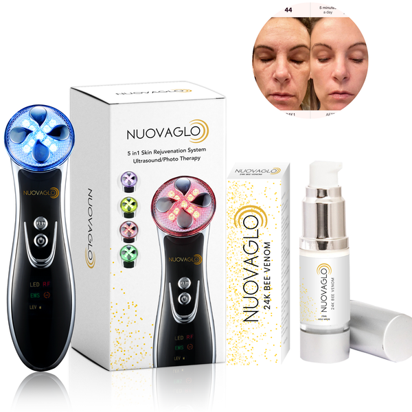 NUOVAGLO™ Radiance Renewal Duo: Anti-Aging Device + 24K Miracle Serum