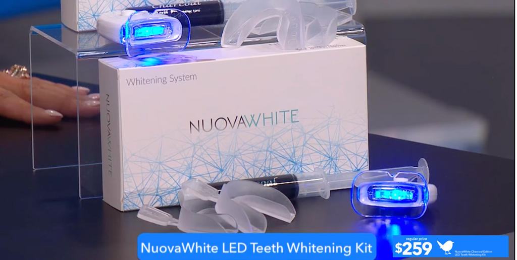 NUOVAWHITE 2 Person Charcoal Edition LED Teeth Whitening System